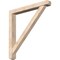 Ekena Millwork Traditional Craftsman Smooth Bracket w/ Offset Brace, Douglas Fir, 5 1/2"W x 44"D x 44"H BKT0604X44X44TRA04SDF - alternate 1